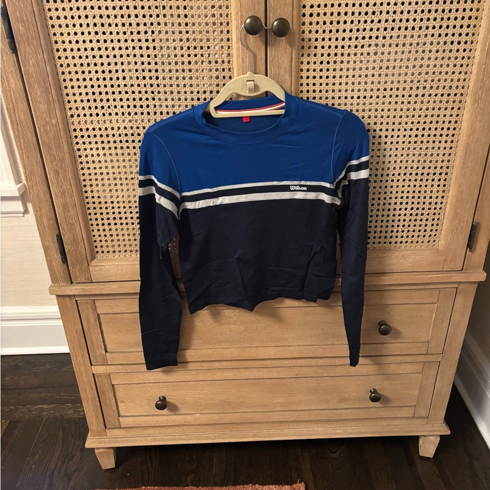Wilson Blue and Navy Long Sleeve Tee